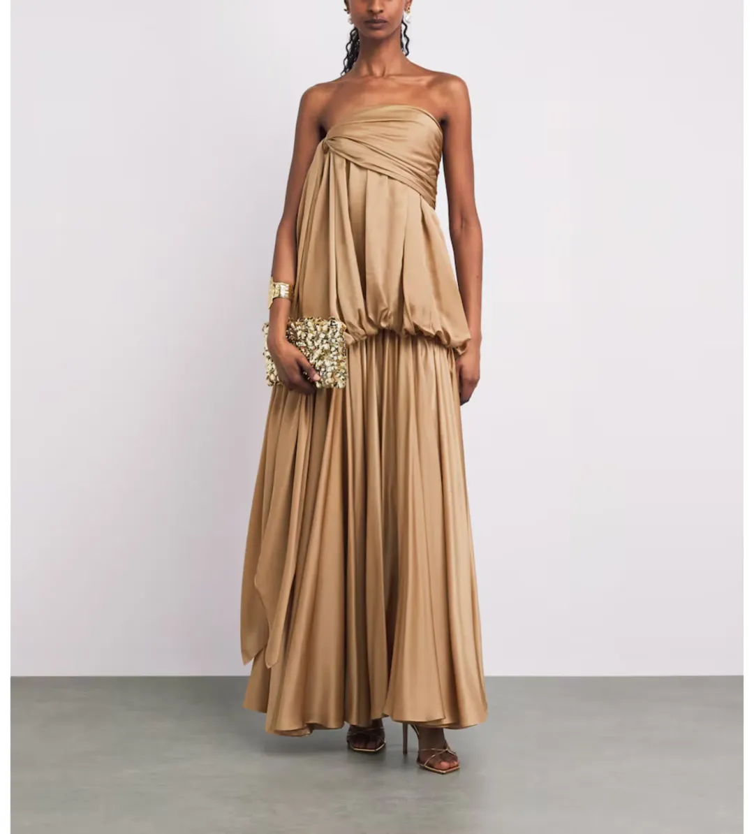 Zimmermann Alchemy Billow Maxi Dress in Champagne Size 1/AU10 for rent on The Volte - main image