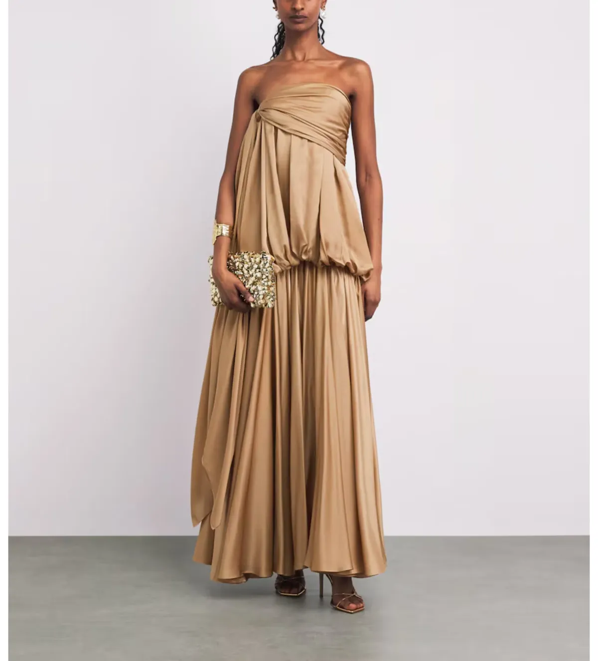 Zimmermann Alchemy Billow Maxi Dress in Champagne Size 1/AU10 for rent on The Volte - main image