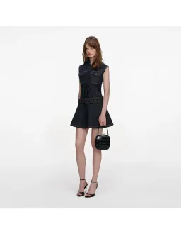 Self-Portrait Indigo Denim Flared Mini Dress Size 10 AU for rent on The Volte - image 4