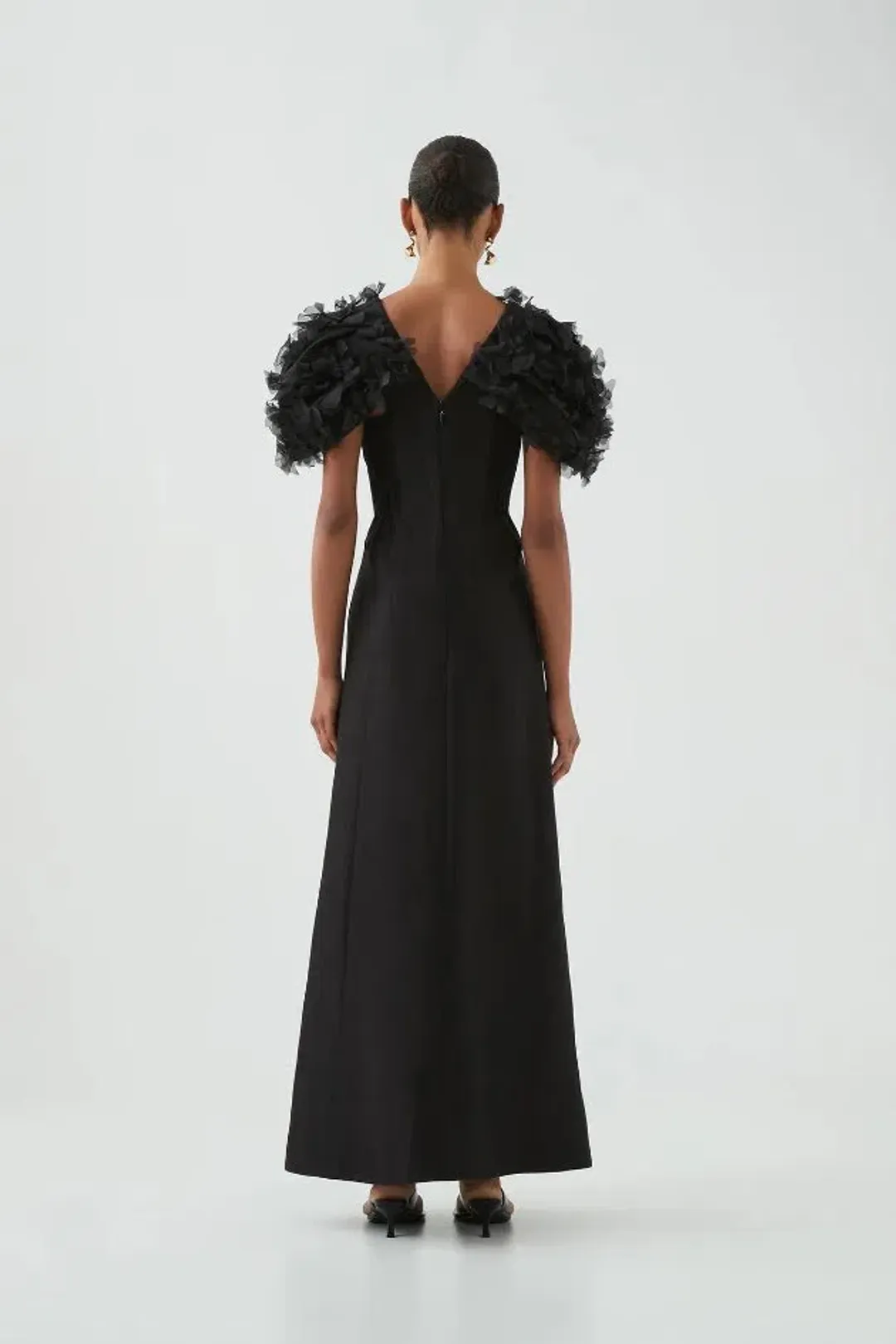 🖤 BRAND NEW AJE Muse Maxi Dress – Black – Size 10 AU Gown 🖤 for rent on The Volte - main image