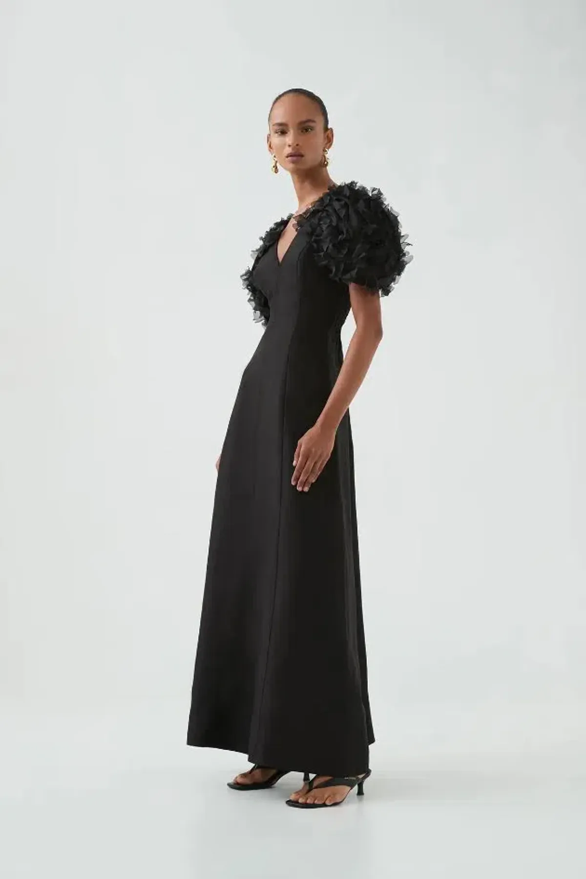 🖤 BRAND NEW AJE Muse Maxi Dress – Black – Size 10 AU Gown 🖤 for rent on The Volte - main image