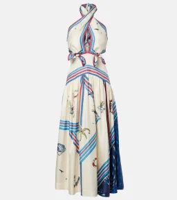 Alémais Apollo printed silk midi dress 10 for rent on The Volte - image 4