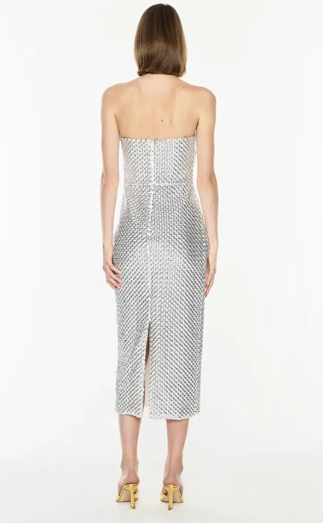 Manning Cartell Opulent Scale Dress Silver Size 10 for rent on The Volte - main image