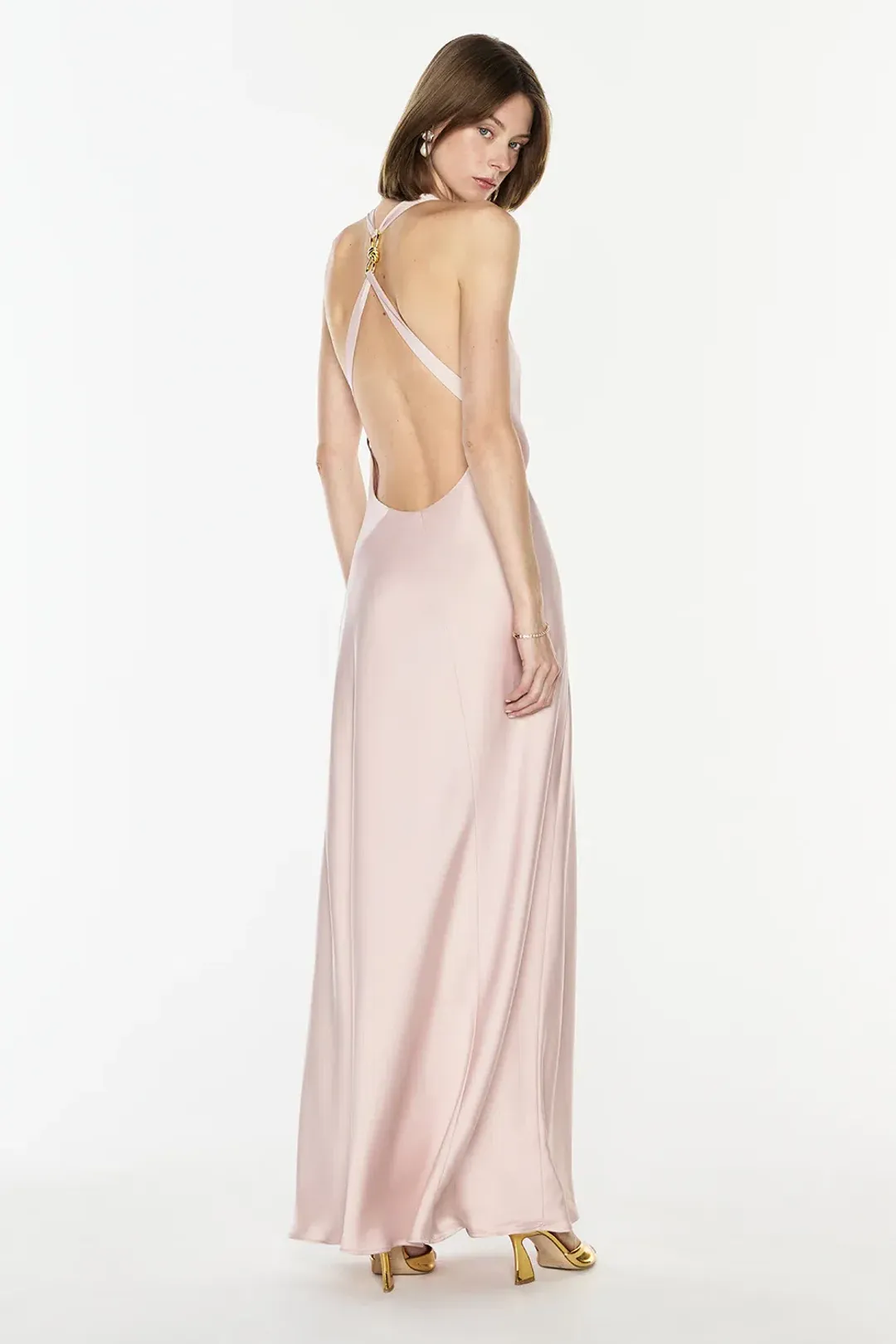 Manning Cartell Charmed Cowl Slip Dress Rose Pink Size 8 for rent on The Volte - main image