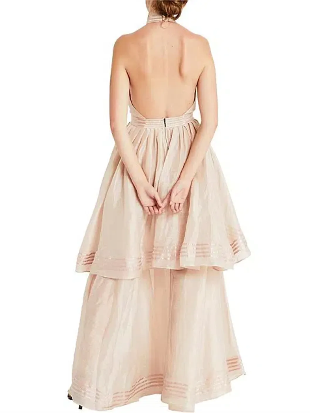 Aje Sienna Dress Blush Size 8 for rent on The Volte - main image