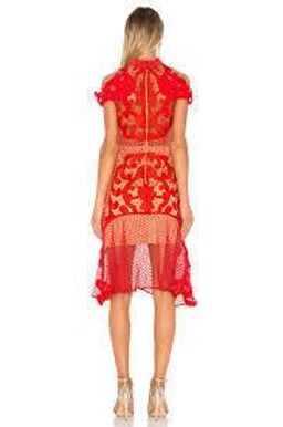 Stunning THURLEY Rose Ceremony Red Midi Dress - Size 6 - RRP $649.99 for rent on The Volte - image 5