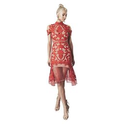 Stunning THURLEY Rose Ceremony Red Midi Dress - Size 6 - RRP $649.99 for rent on The Volte - image 7