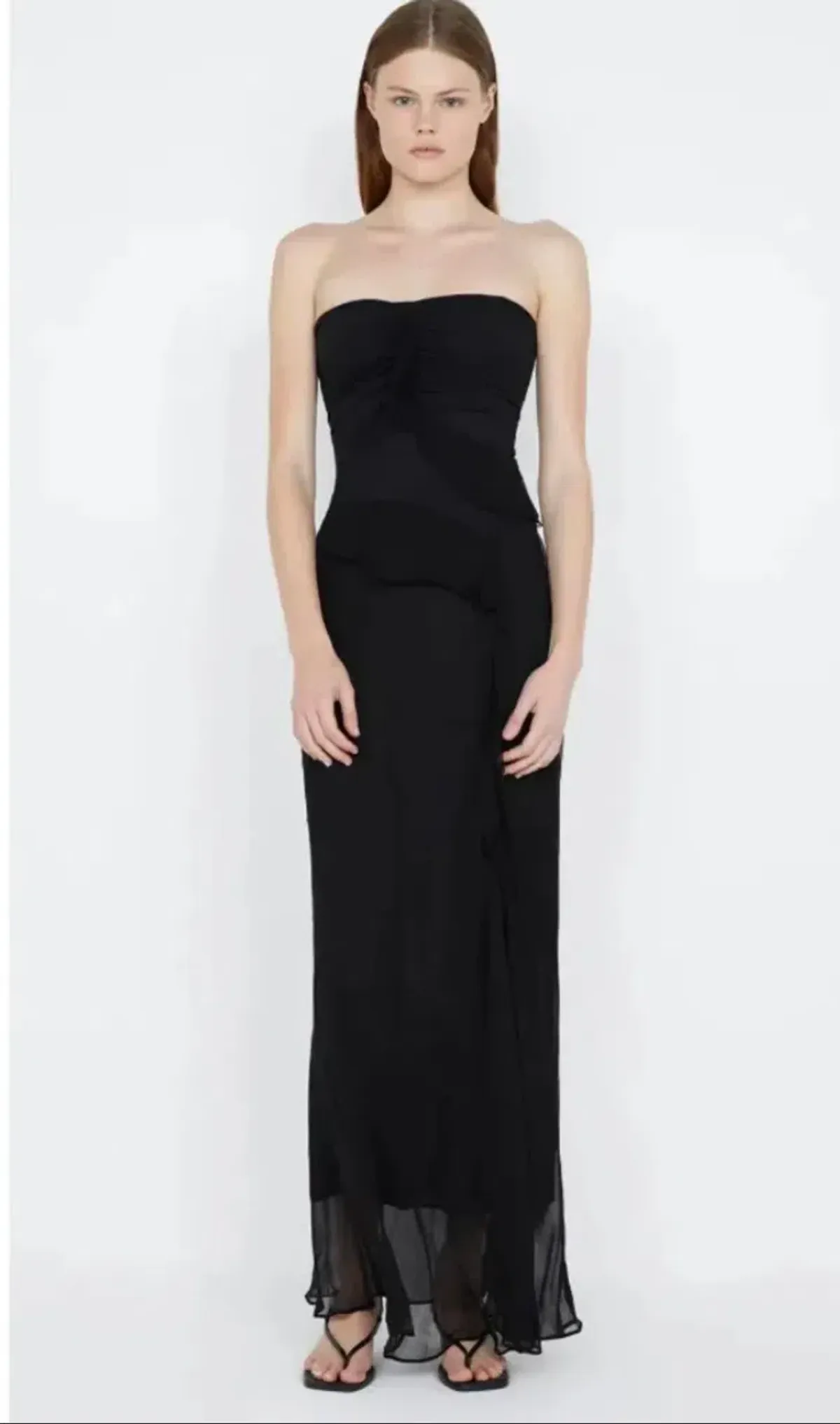 Bec & Bridge Maresca Strapless Dress Black size AU 6 for rent on The Volte - main image
