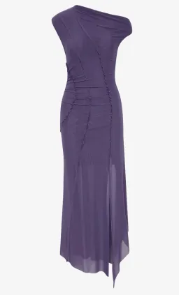 Bec & Bridge Delila Asym Midi Dress in Amethyst size AU 8 for rent on The Volte - image 5