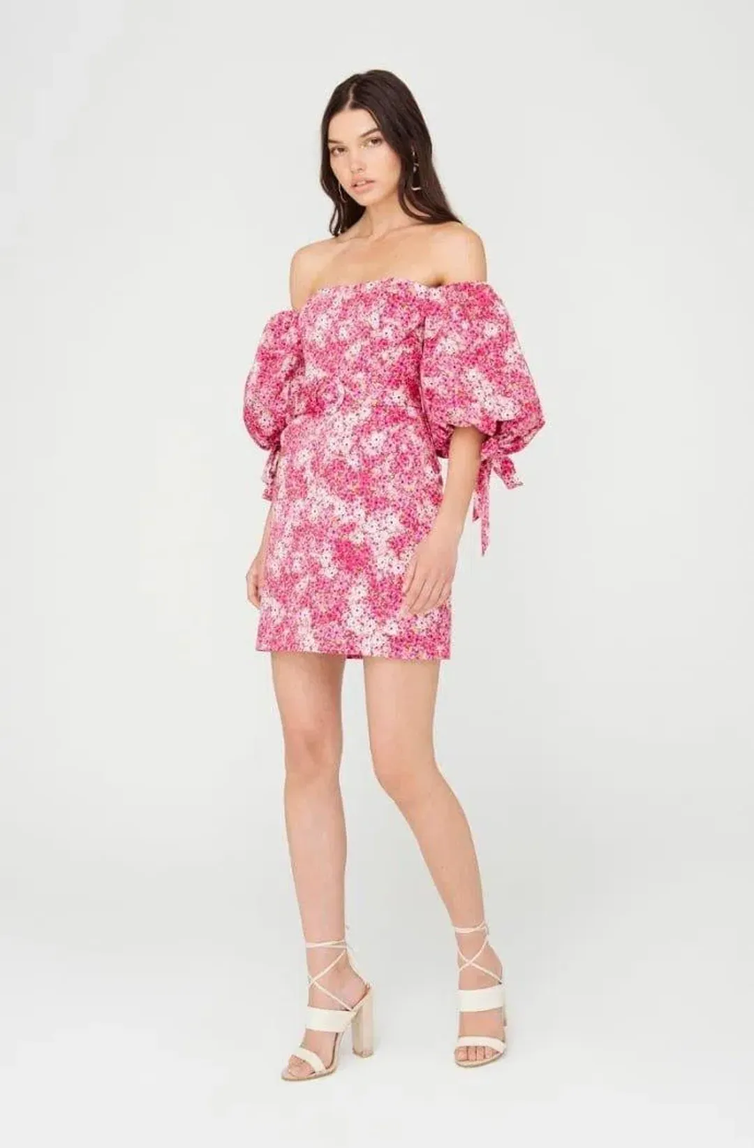Sheike Ditsy Floral Dress Pink Size 8 for rent on The Volte - main image