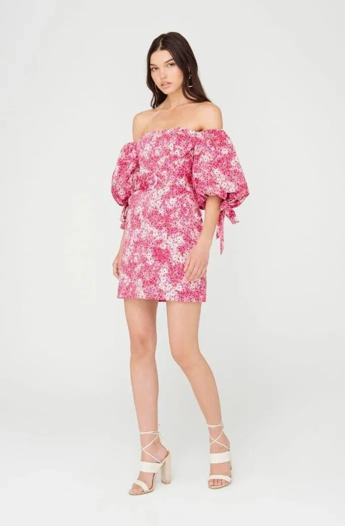 Sheike Ditsy Floral Dress Pink Size 8 for rent on The Volte - main image