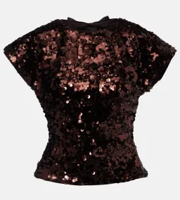 Ganni velvet sequins top size 34 (6/XS)  for rent on The Volte - image 4