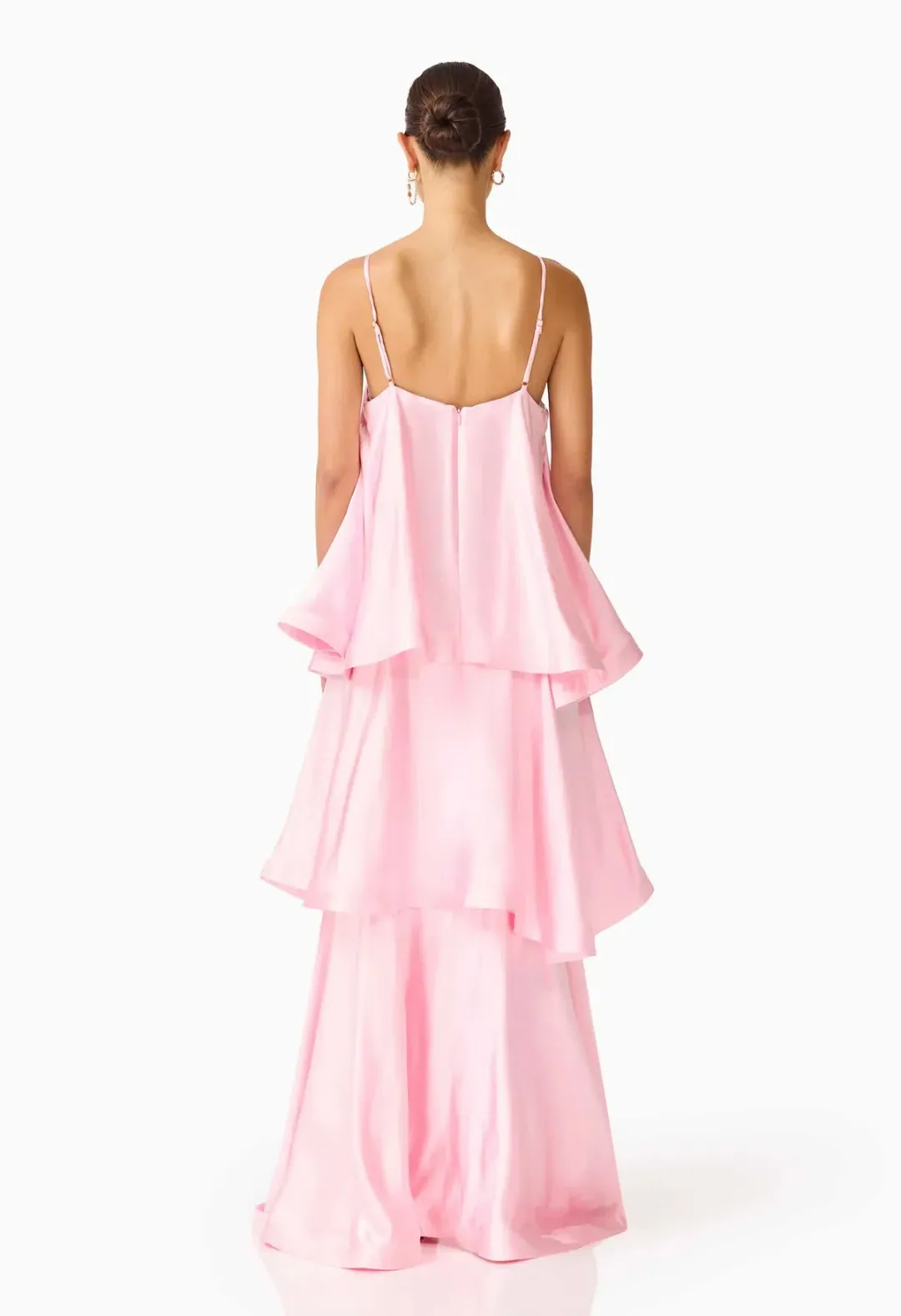 Elliatt Tilly Tiered Maxi Dress in Pale Pink Size Small for rent on The Volte - main image