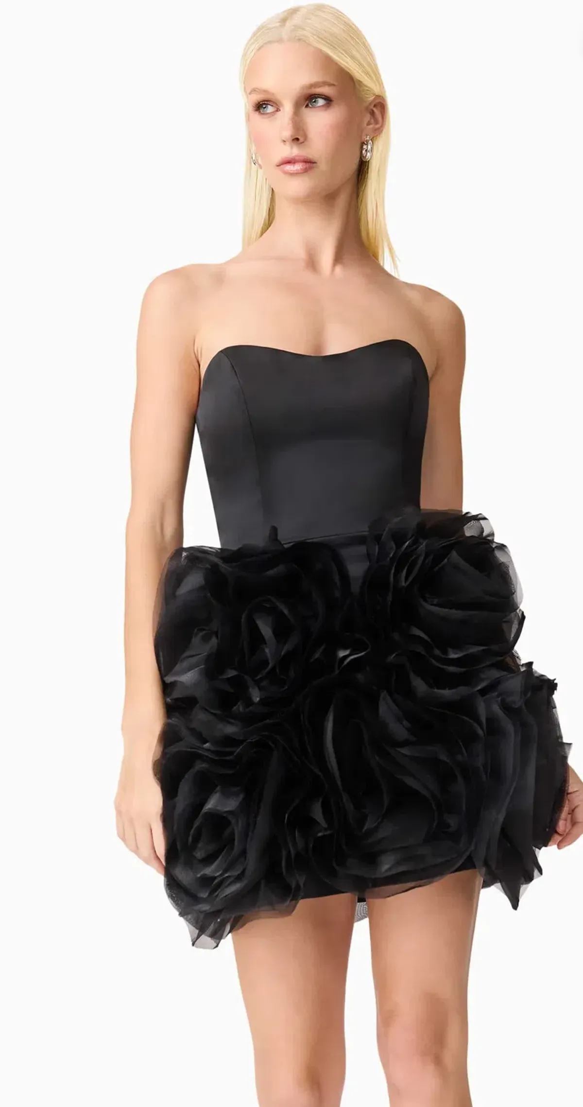 Elliatt-  Asher Strapless Mini Dress- Black- Size Medium for rent on The Volte - main image