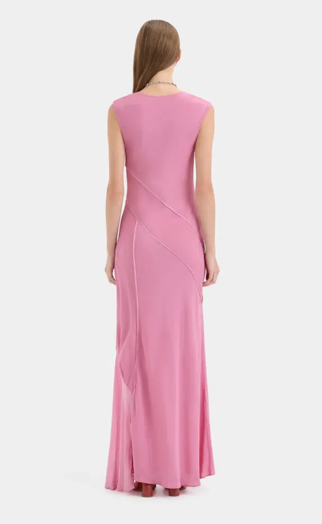 Sir the Label Elin Panelled Gown Berry Size 2 for rent on The Volte - main image