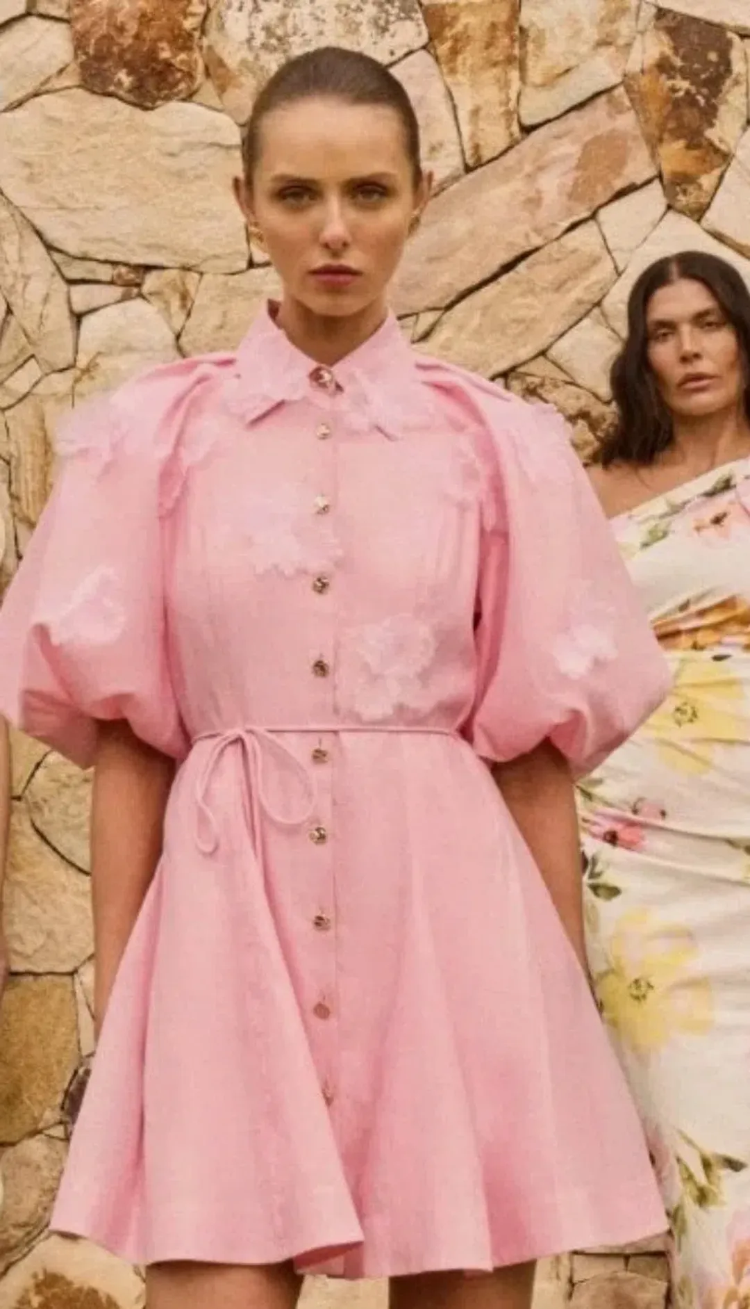 Sheike- Mini Dress- Garden Rose Pink- Size 16 for rent on The Volte - main image