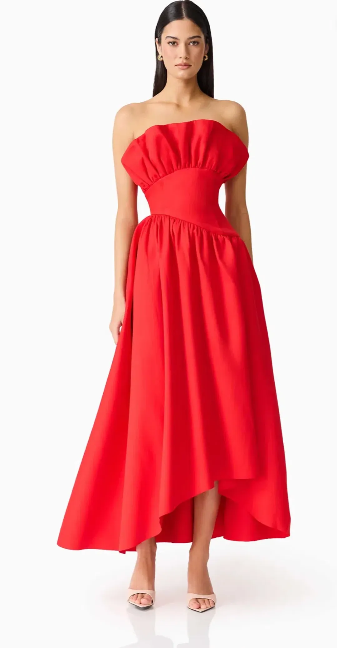 Elliatt- Laurel Sleeveless Maxi Dress- Red- Size Extra Large for rent on The Volte - main image
