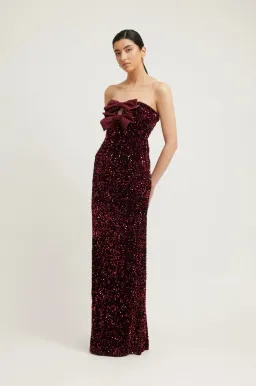 Tojha- Harlynne Dress - Merlot Sequin- Size 14 for rent on The Volte - image 4