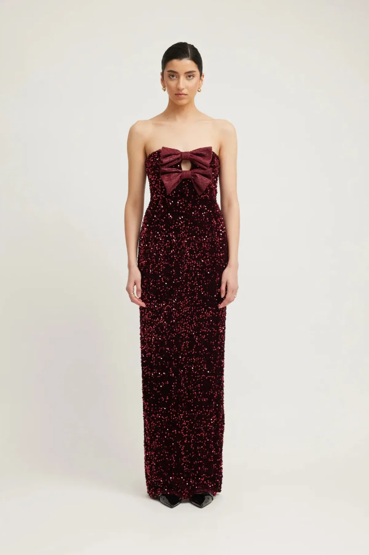 Tojha- Harlynne Dress - Merlot Sequin- Size 14 for rent on The Volte - main image