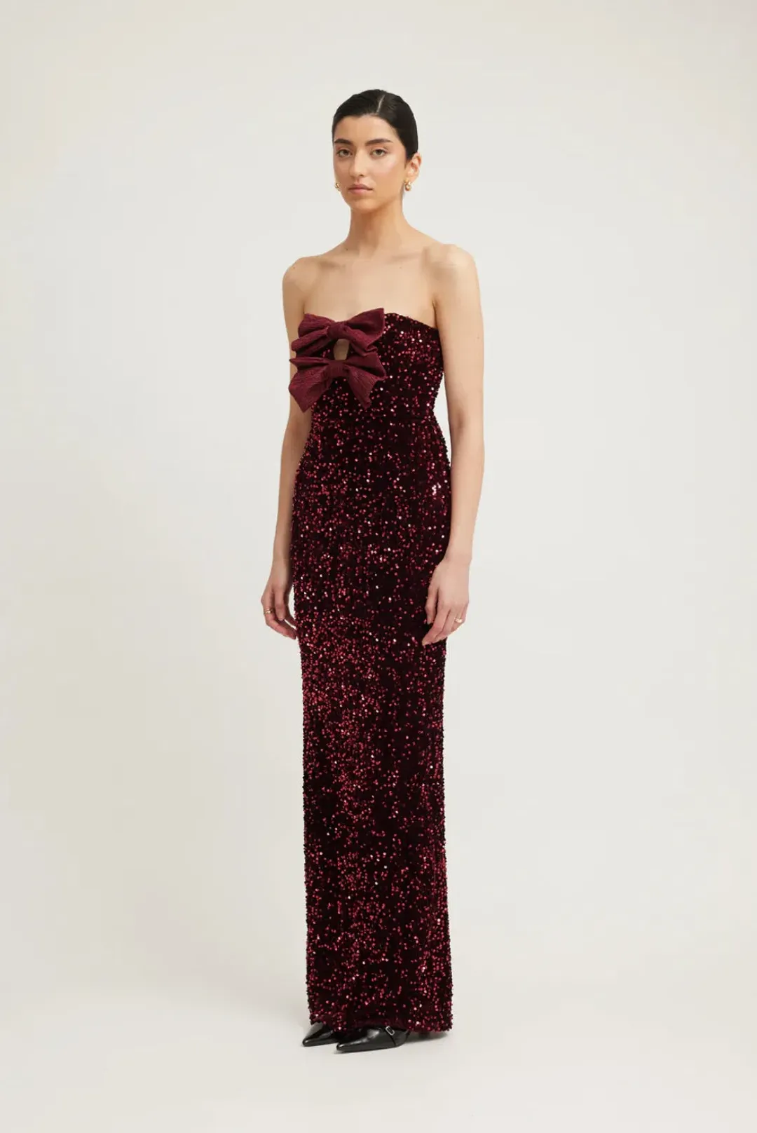 Tojha- Harlynne Dress - Merlot Sequin- Size 14 for rent on The Volte - main image