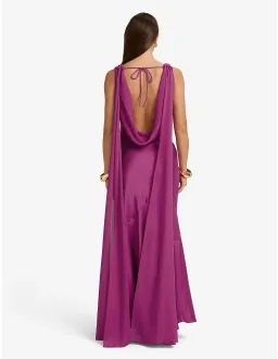 Runaway The Label Gabriella Cowl Maxi Dress Size S Fuchsia for rent on The Volte - image 2