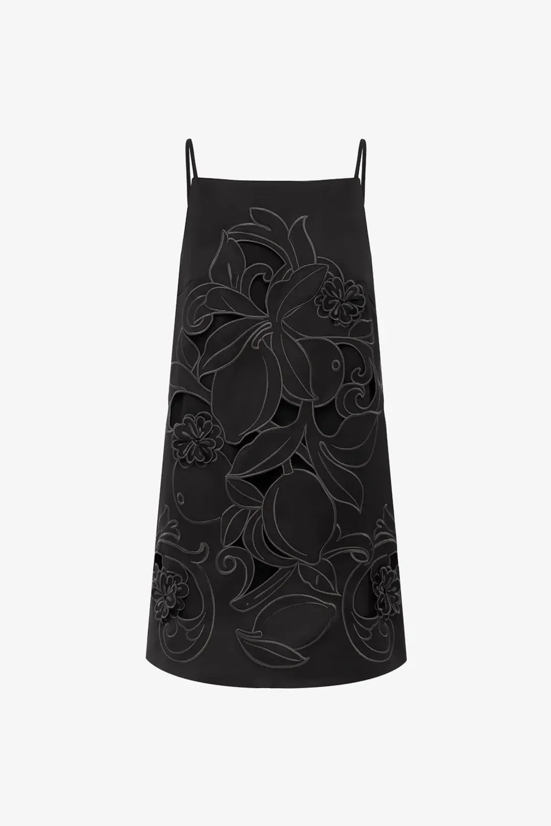 Leo Lin Leia Appliqué Mini Dress Ebony Size 14 for rent on The Volte - main image