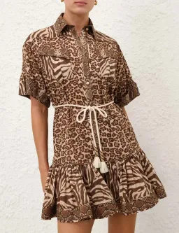 Zimmermann Wanderlust Lantern Mini Dress - size 1 for rent on The Volte - image 1
