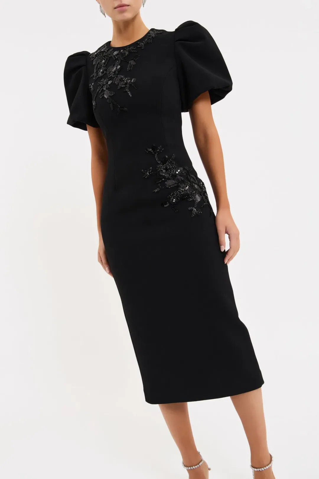 Rebecca Vallance Livia Midi Dress in Black Size AU 10 for rent on The Volte - main image