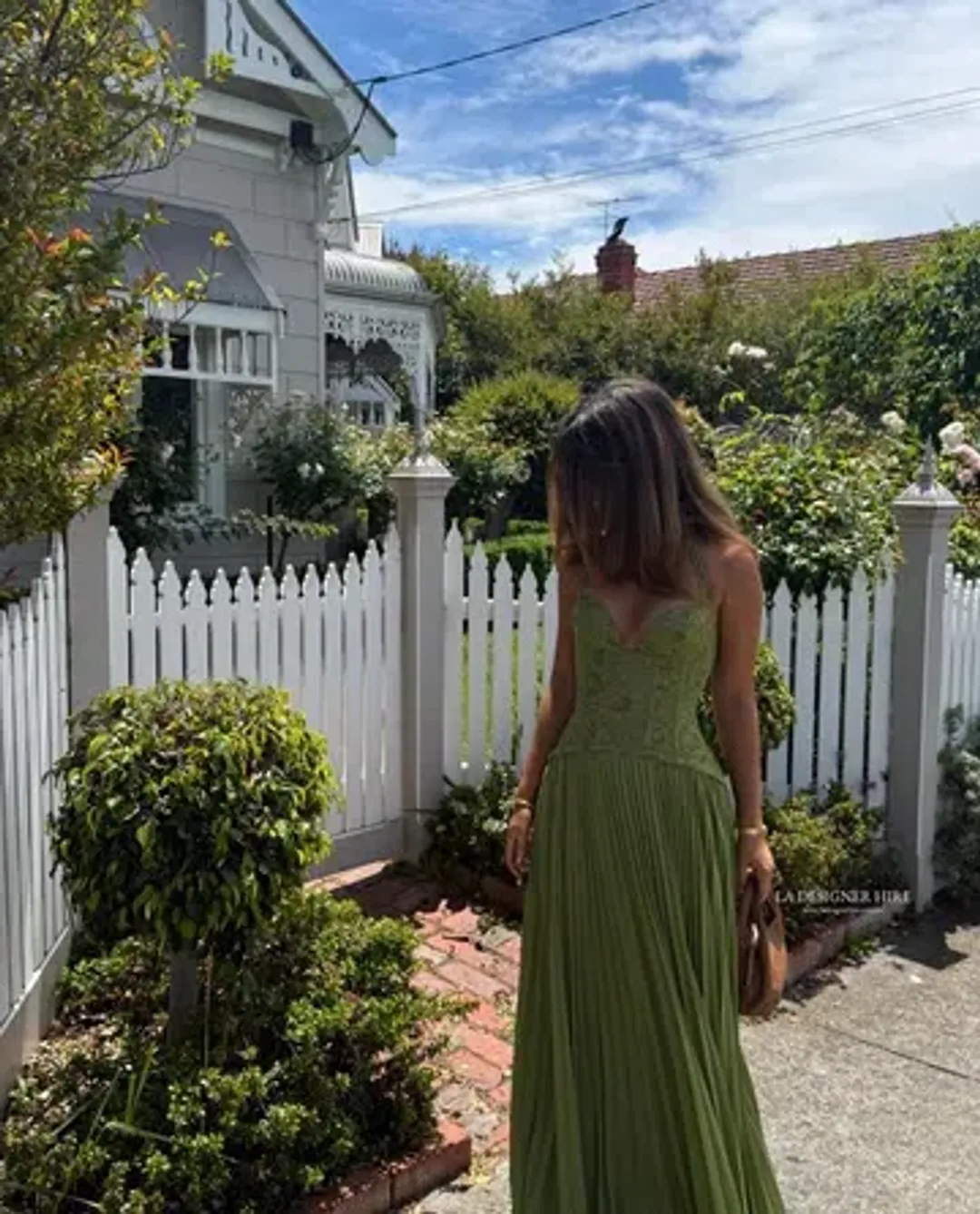 Fenity Gaia Maxi Dress in Green Size S for rent on The Volte - main image