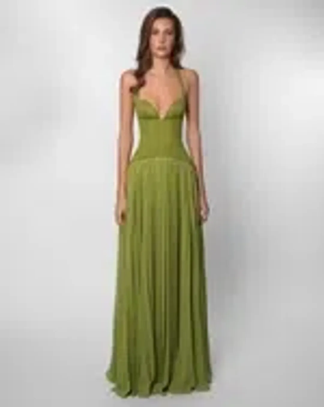 Fenity Gaia Maxi Dress in Green Size S for rent on The Volte - main image