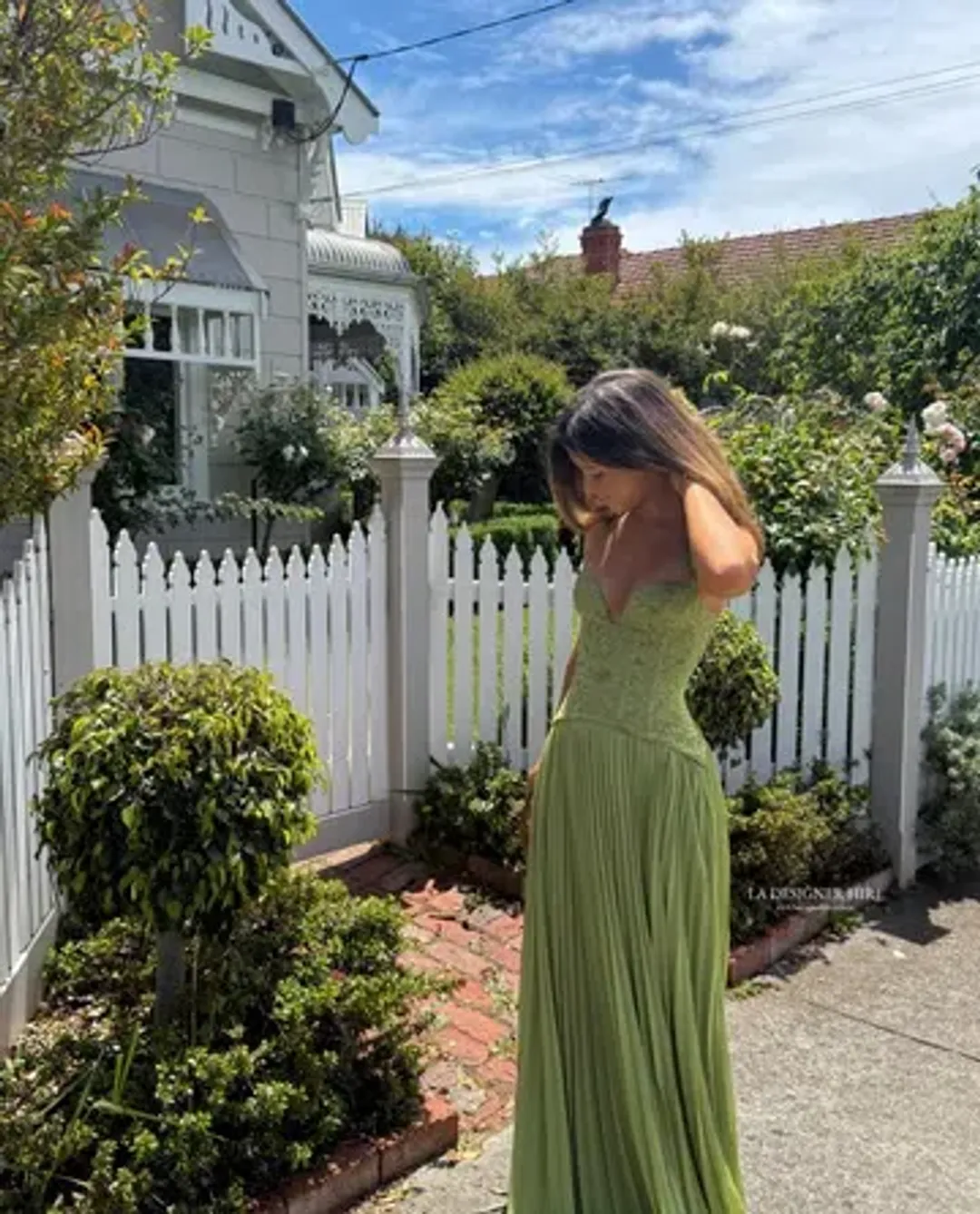 Fenity Gaia Maxi Dress in Green Size S for rent on The Volte - main image