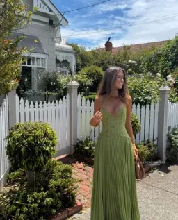Fenity Gaia Maxi Dress in Green Size S for rent on The Volte - image 5