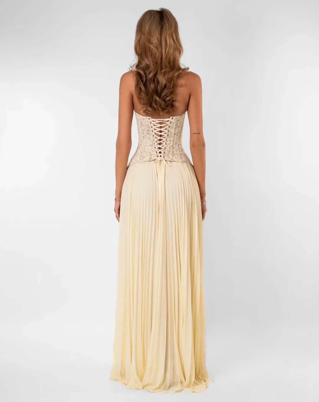 GAIA DRESS | BUTTER - SIZE 8 for rent on The Volte - main image