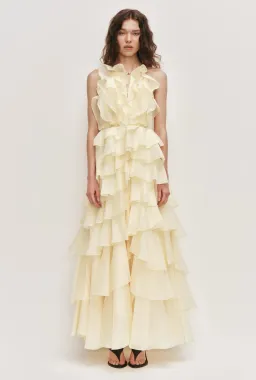 Aje Cleo Maxi Gown in Butter Yellow Size 12 for rent on The Volte - image 1