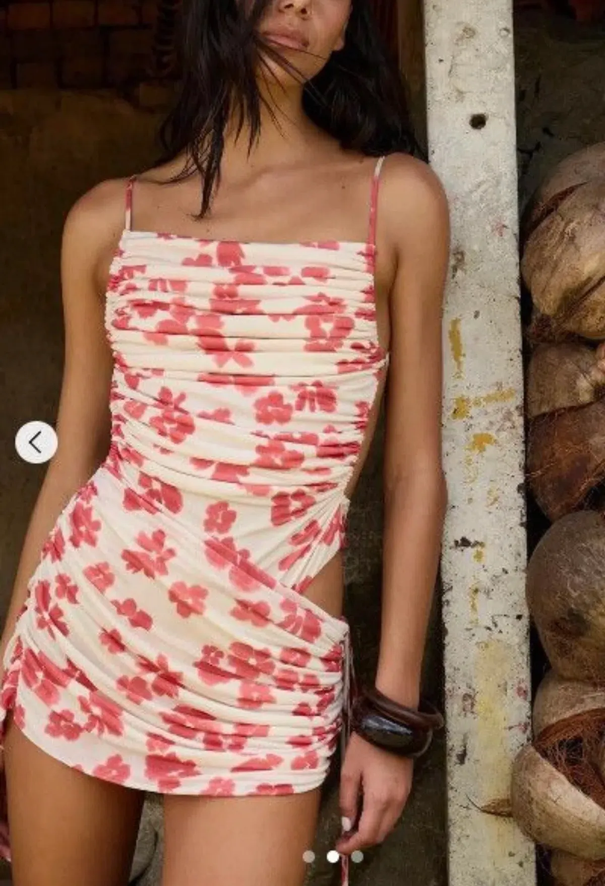 BENNI Tanner Mini Dress In Blushwood | Size AU 8 for rent on The Volte - main image