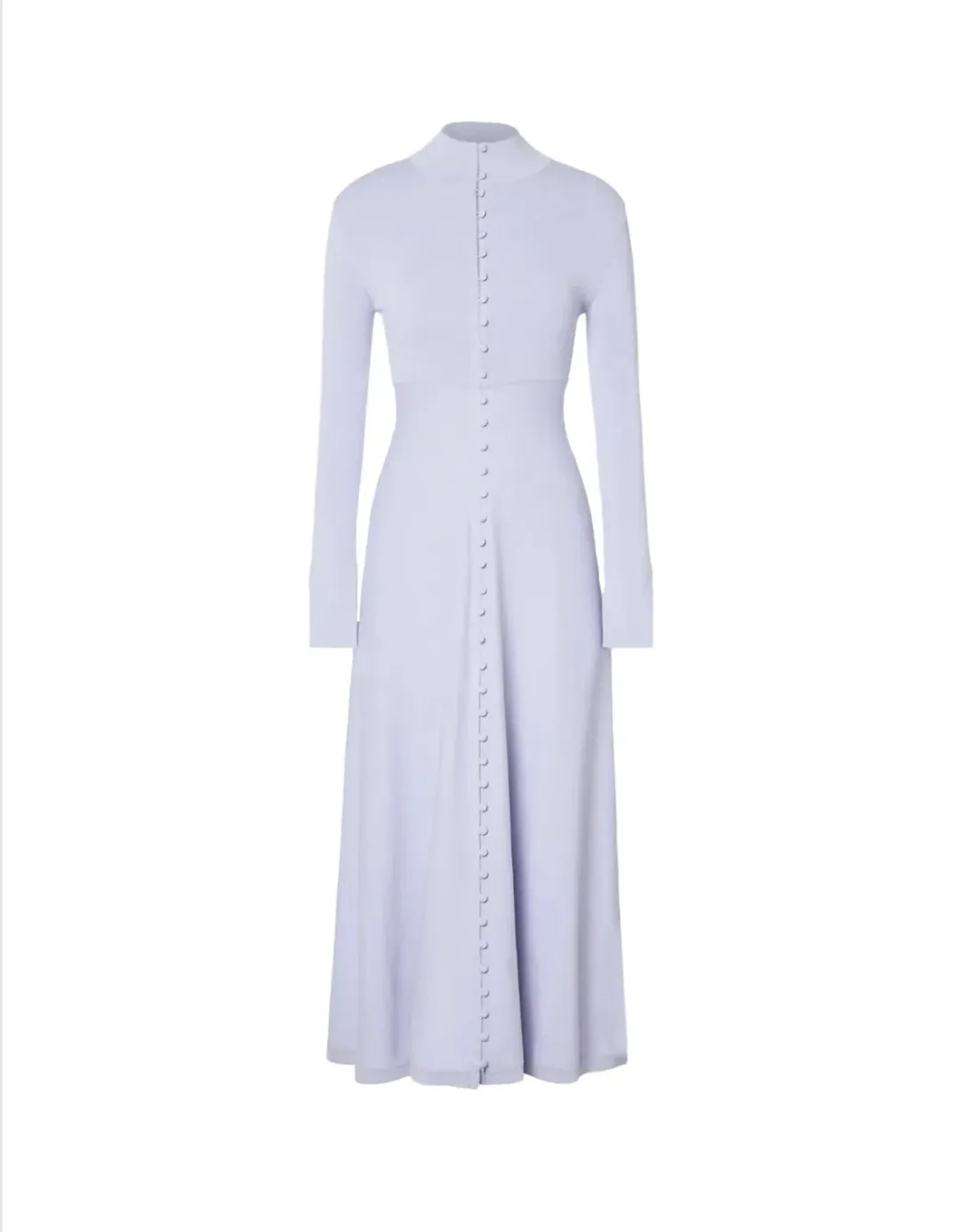 Scanlan Theodore Crepe Knit Button Polo Dress Light Blue / Mauve Size M / AU 10 for rent on The Volte - main image