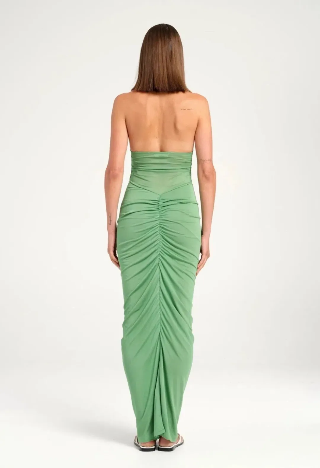 BENNI Pierre Maxi Dress In Forest Green | Size AU 12 for rent on The Volte - main image
