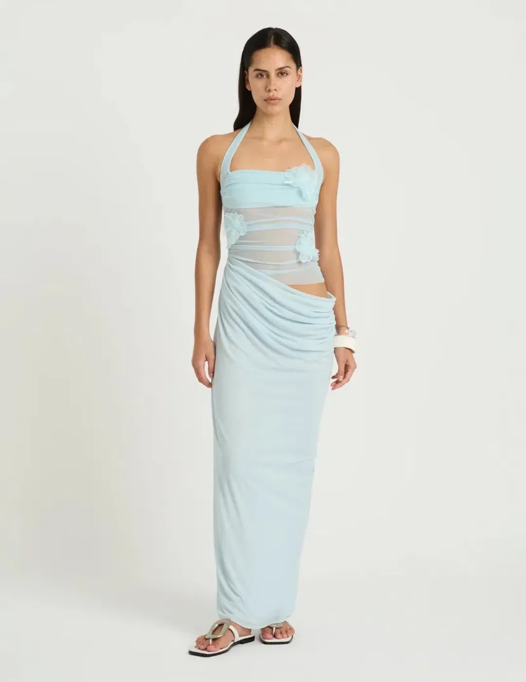 Benni Florence maxi dress in aqua size 10 for rent on The Volte - main image