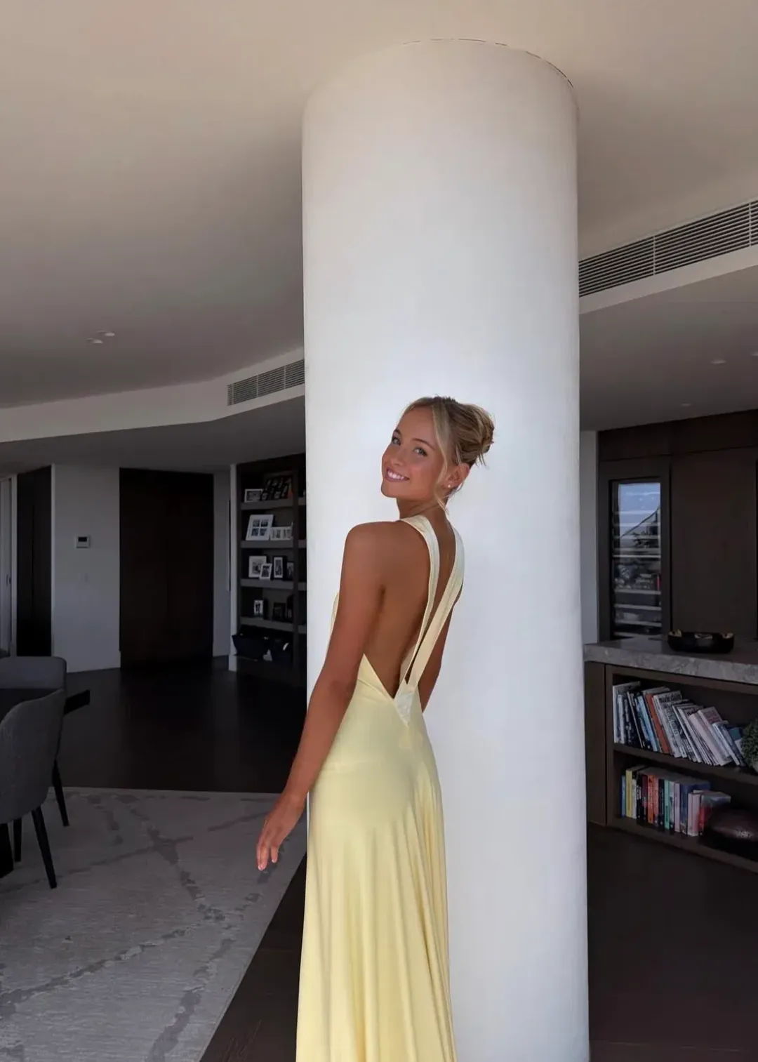 Ance Gria Rosa Gown Yellow/Lemon size XS for rent on The Volte - main image