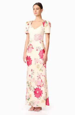 Elliatt Rosalina Puff Sleeve Maxi Dress in Floral for rent on The Volte - image 3