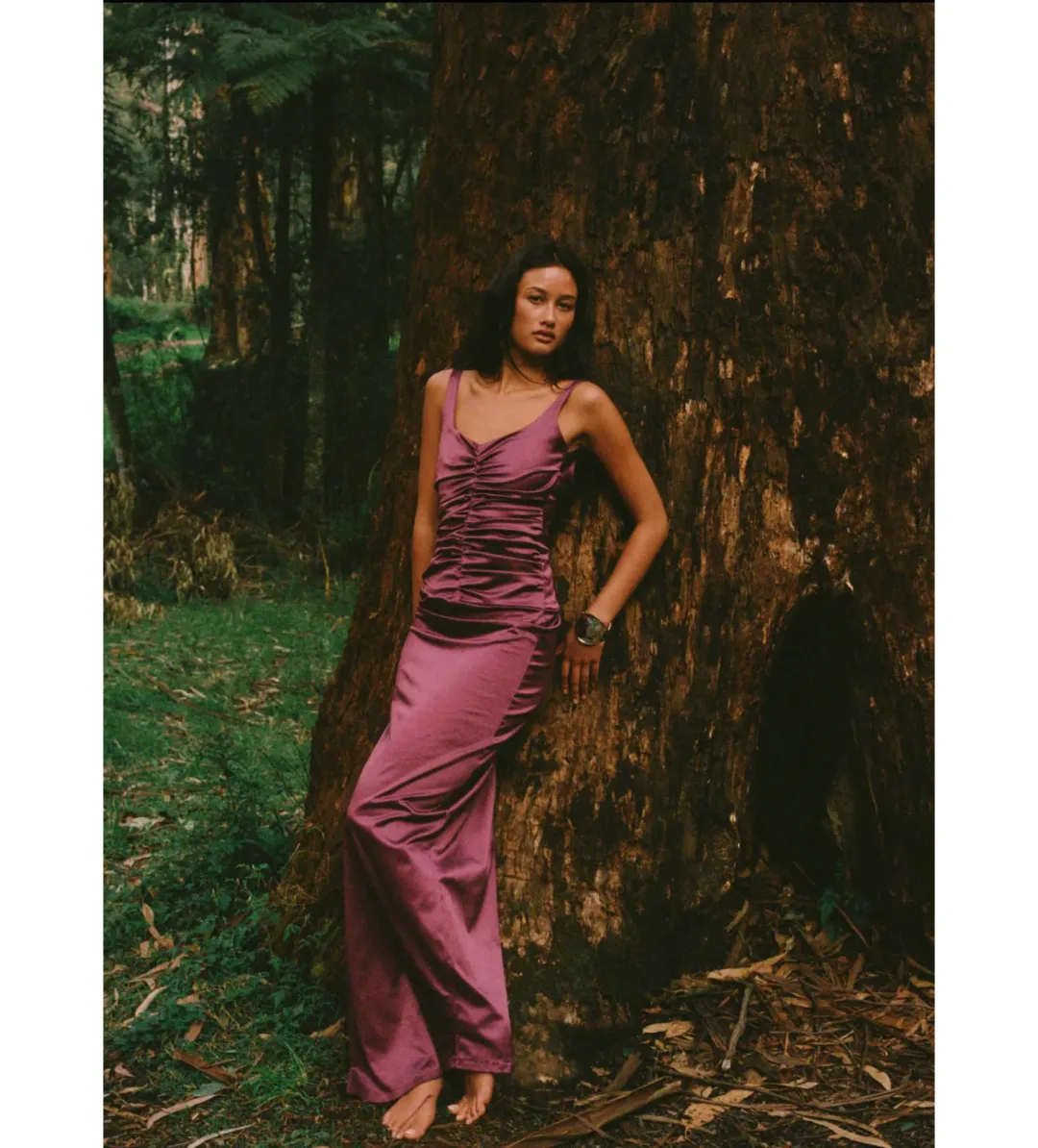 Ance Gria Atlein Gown Plum Size M/AU 10 for rent on The Volte - main image