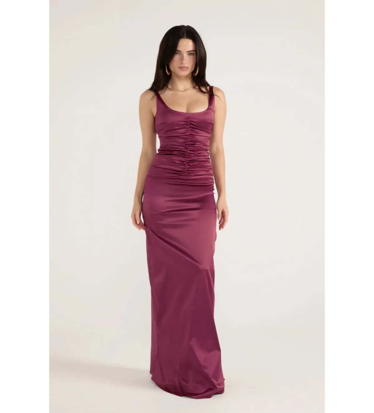 Ance Gria Atlein Gown Plum Size L/AU 12 for rent on The Volte - main image