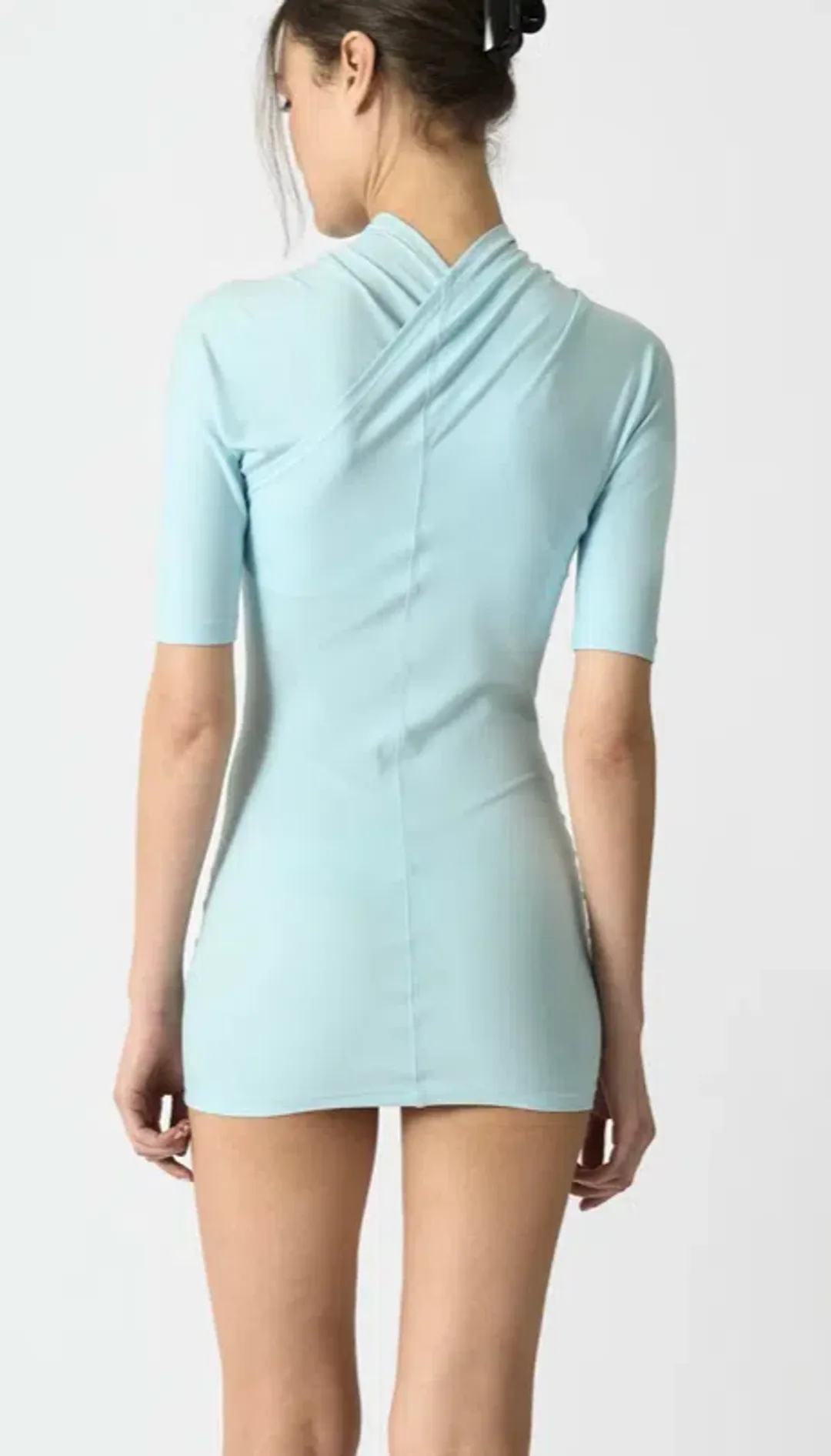 NUOVO PARIS Drapee Dress Baby Blue Size 1 (AU6, XS-S) for rent on The Volte - main image