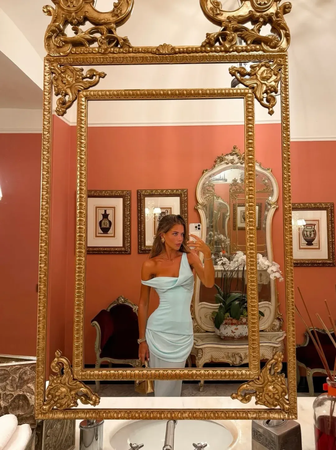 Natalie Rolt Candence Gown blue aqua size 1 (6-8)  for rent on The Volte - main image