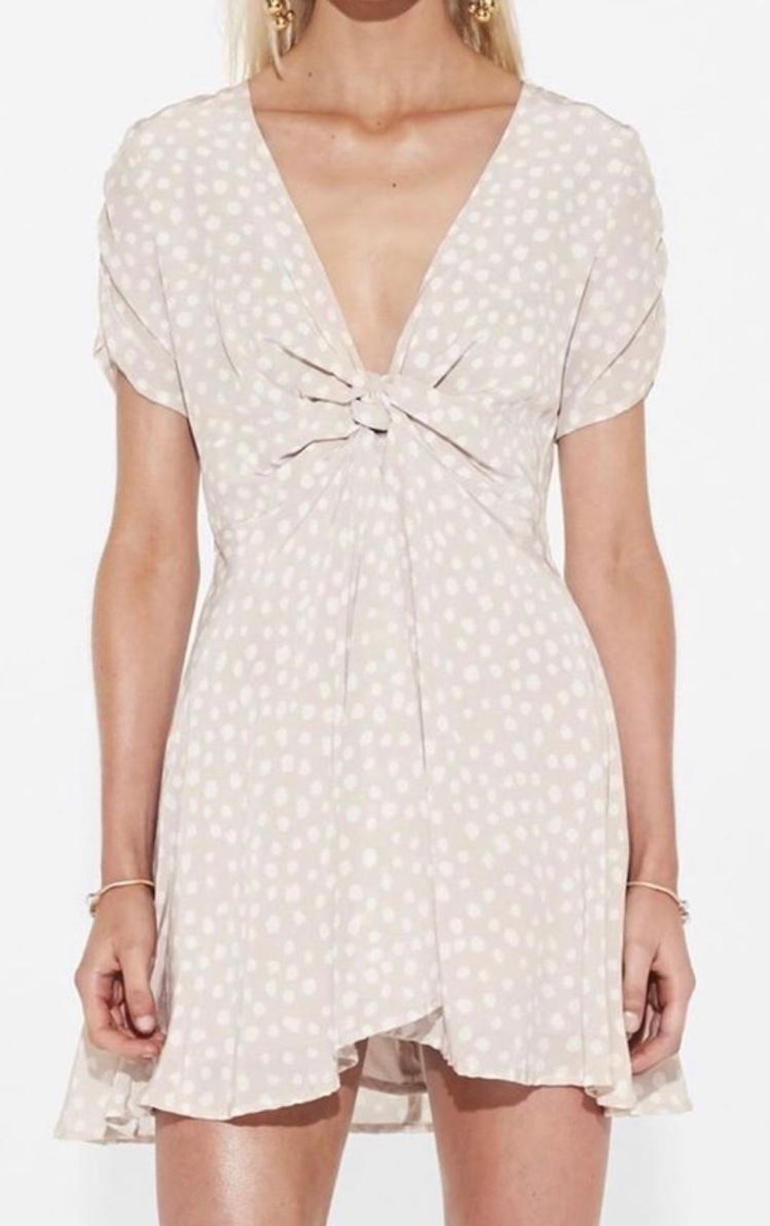 Sir the Label The Valentina Mini Dress Cream Size 10 for rent on The Volte - main image