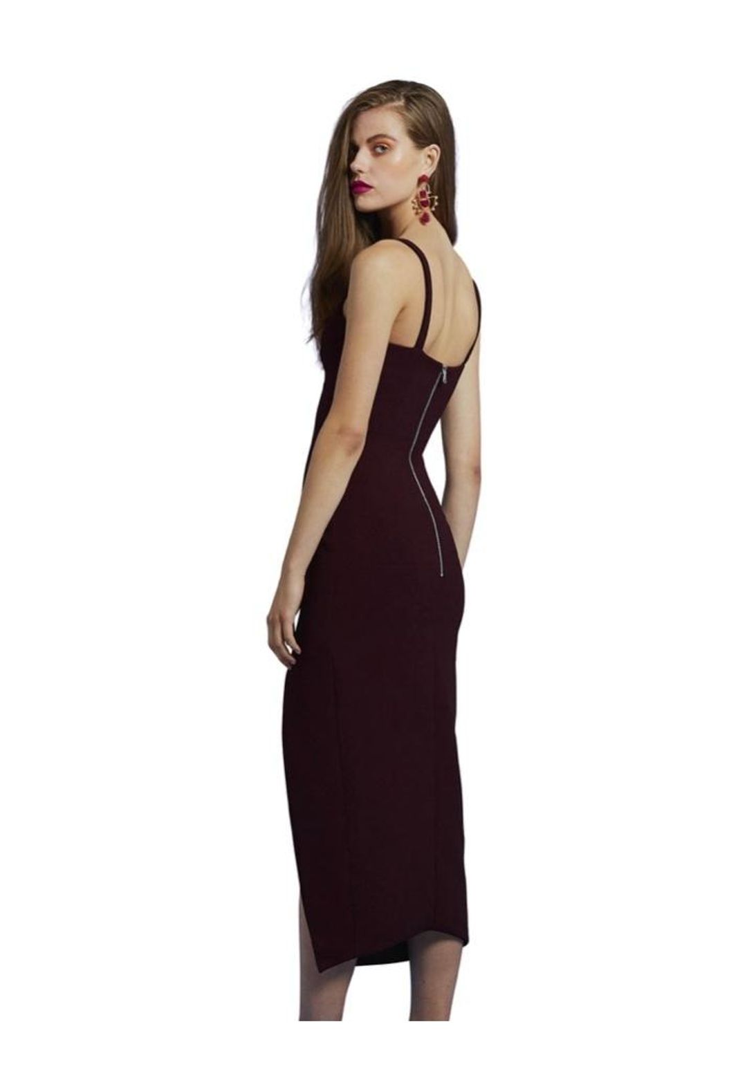 By Johnny Contour Lines Split Midi Dress Size 12 for rent on The Volte - main image