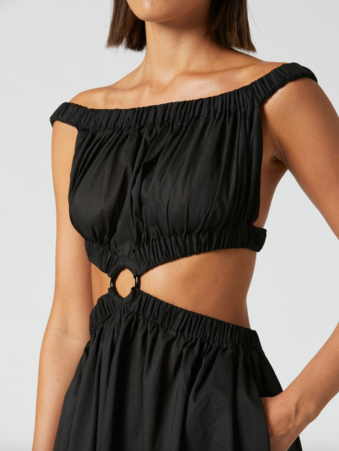 Scanlan Theodore Cotton Voile Ring Dress Black Size S / Au 8 for rent on The Volte - main image