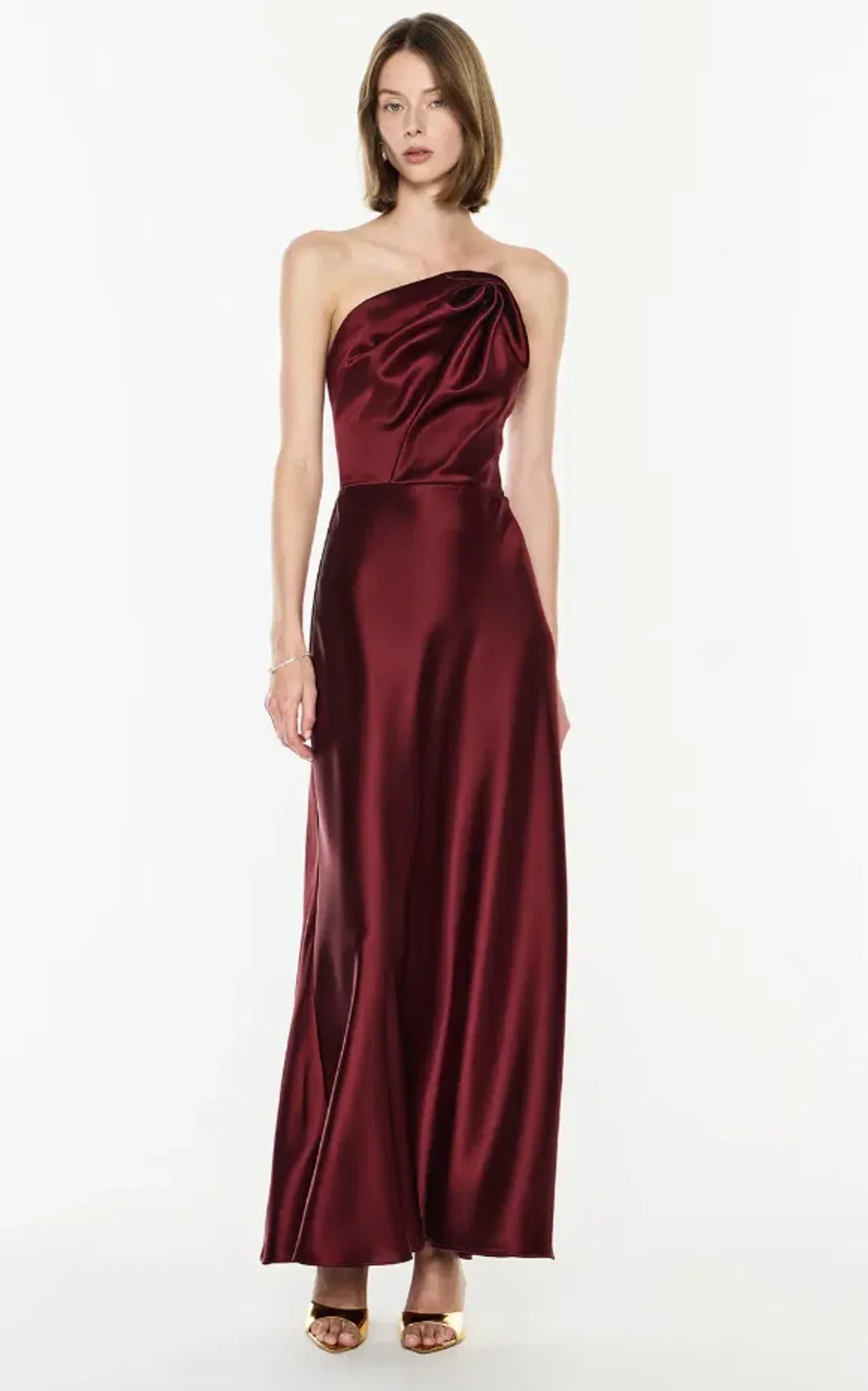 Manning Cartell Show Me Love Strapless Gown Dark Cherry Size 14 for rent on The Volte - main image