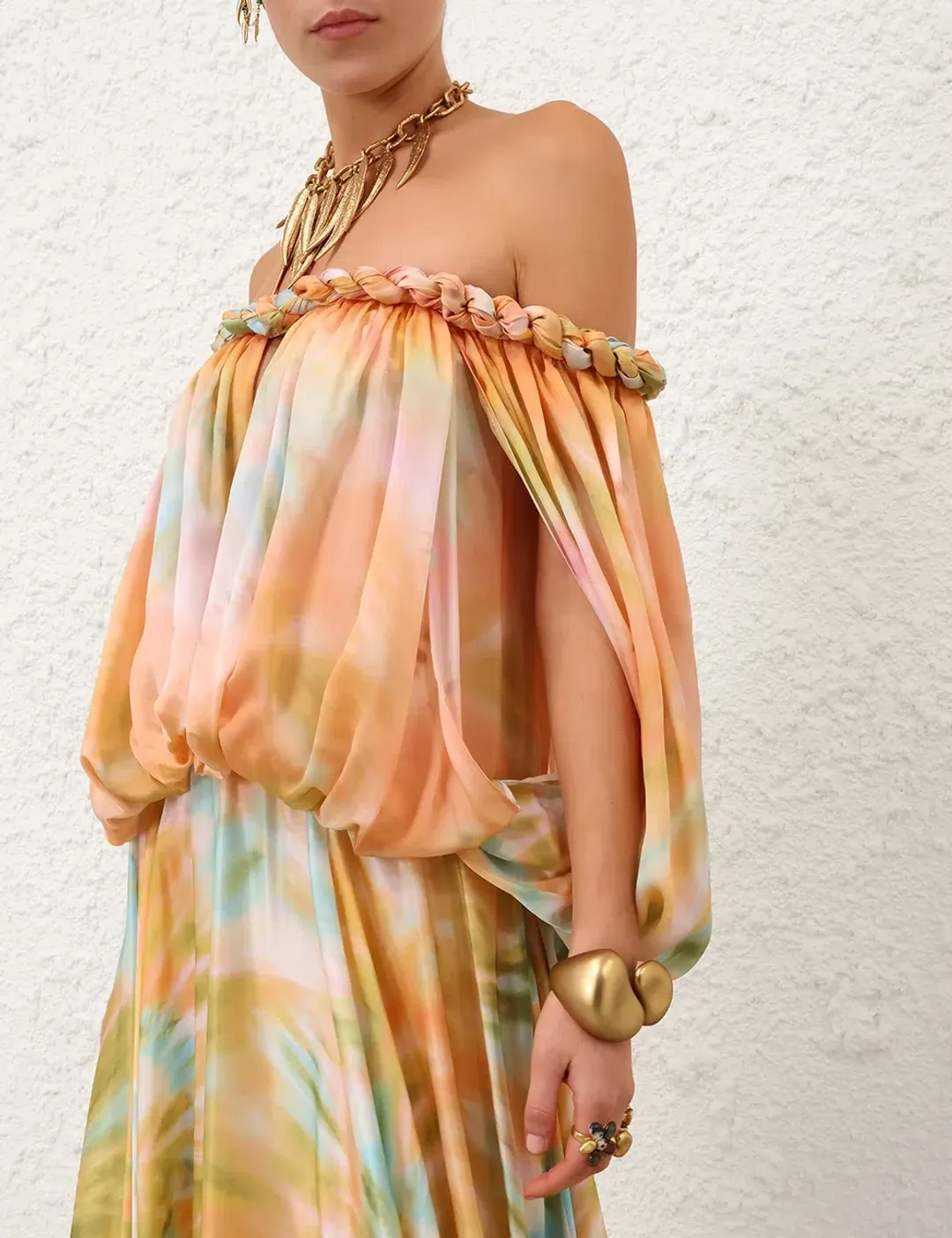 ZIMMERMANN LUNA TWIST BILLOW GOWN SIZE 4 for rent on The Volte - main image