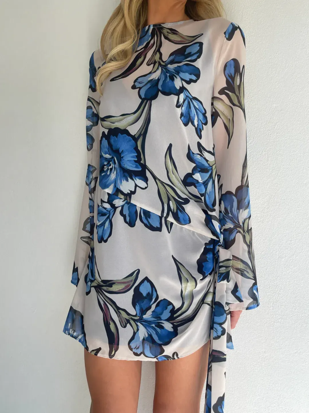 By Nicola Elodie Mini Dress Size 16 Wakiki Floral for rent on The Volte - main image